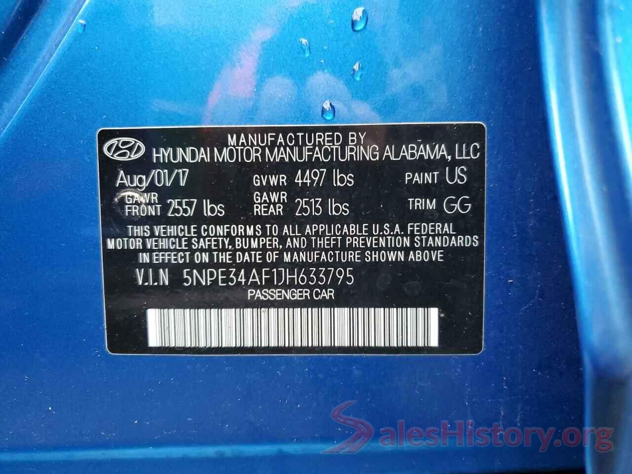 5NPE34AF1JH633795 2018 HYUNDAI SONATA