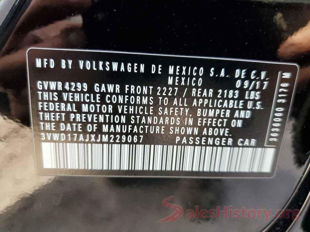 3VWD17AJXJM229067 2018 VOLKSWAGEN JETTA