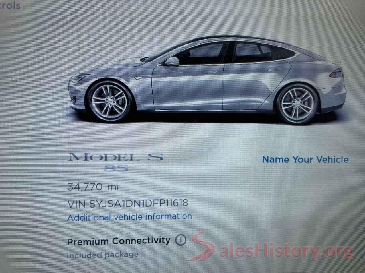 5YJSA1DN1DFP11618 2013 TESLA MODEL S