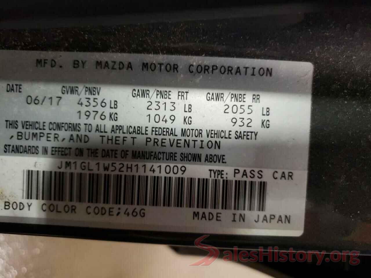 JM1GL1W52H1141009 2017 MAZDA 6