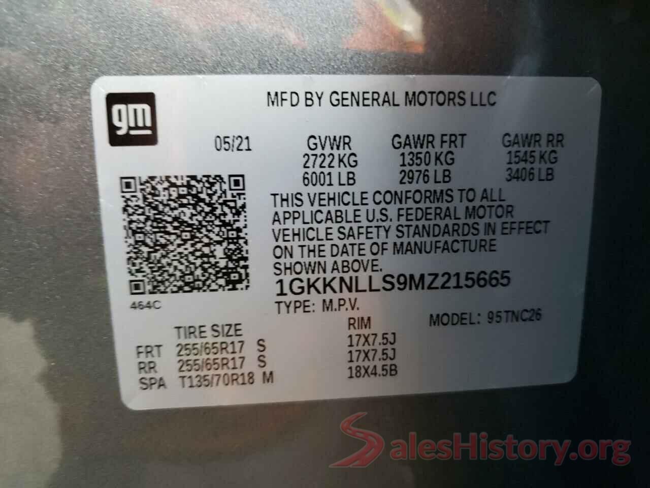 1GKKNLLS9MZ215665 2021 GMC ACADIA