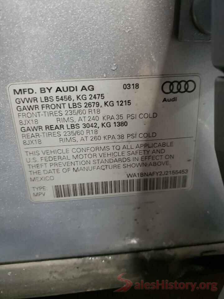 WA1BNAFY2J2155453 2018 AUDI Q5