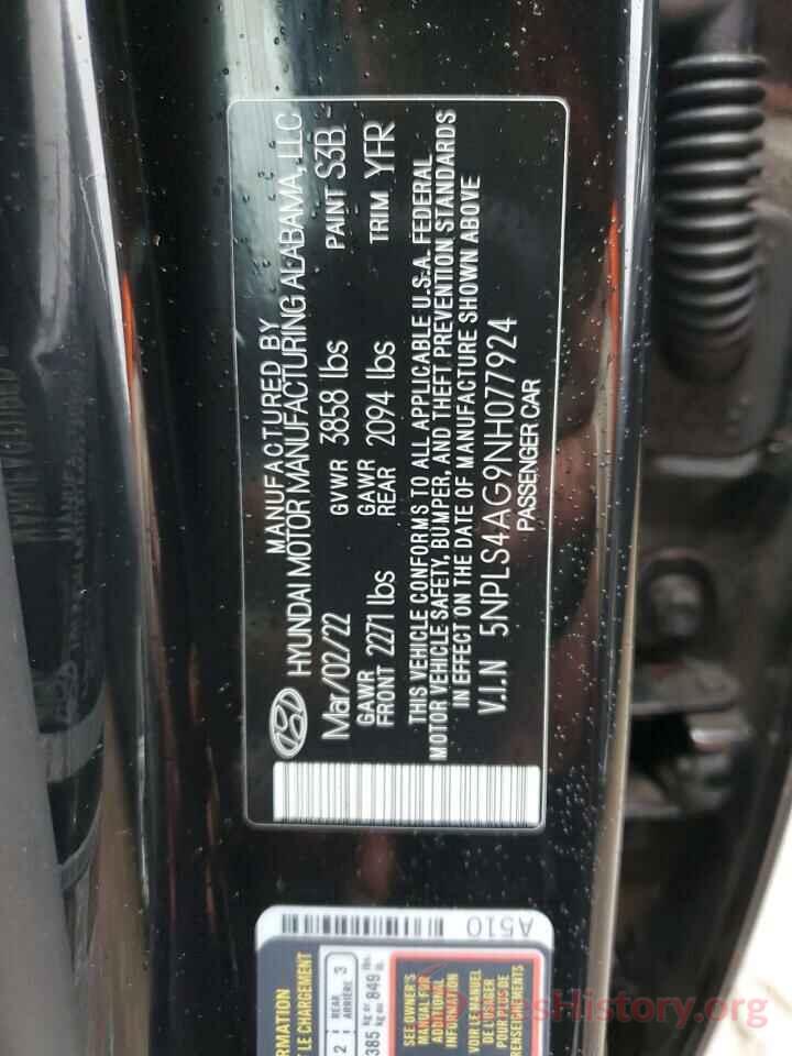 5NPLS4AG9NH077924 2022 HYUNDAI ELANTRA