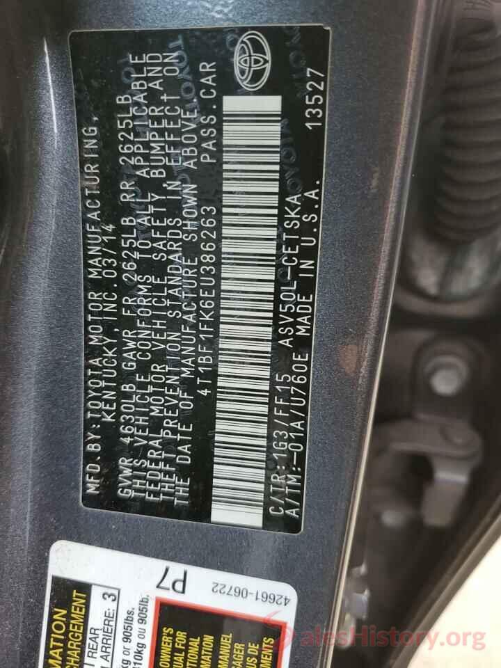 4T1BF1FK6EU386263 2014 TOYOTA CAMRY