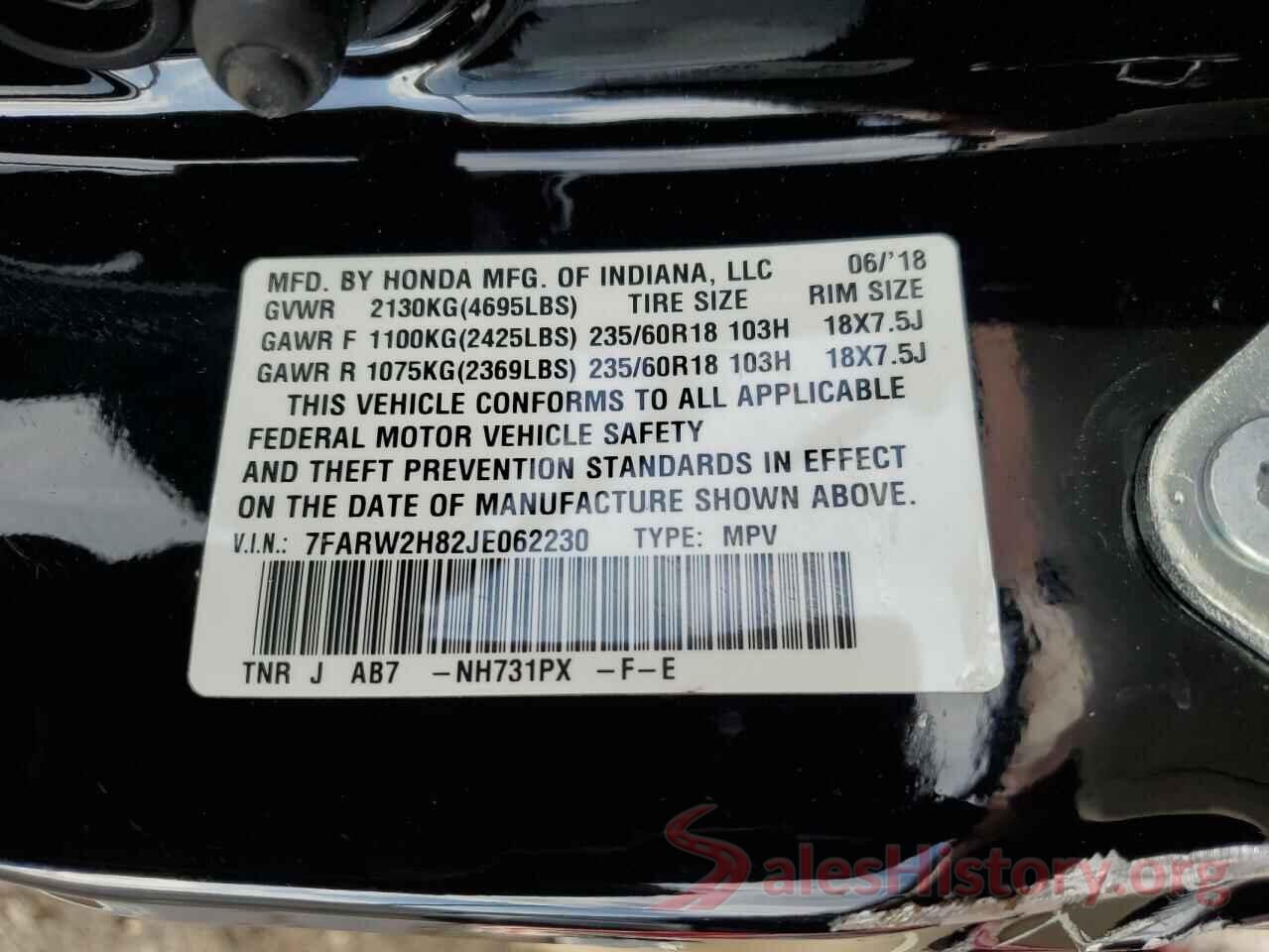 7FARW2H82JE062230 2018 HONDA CRV