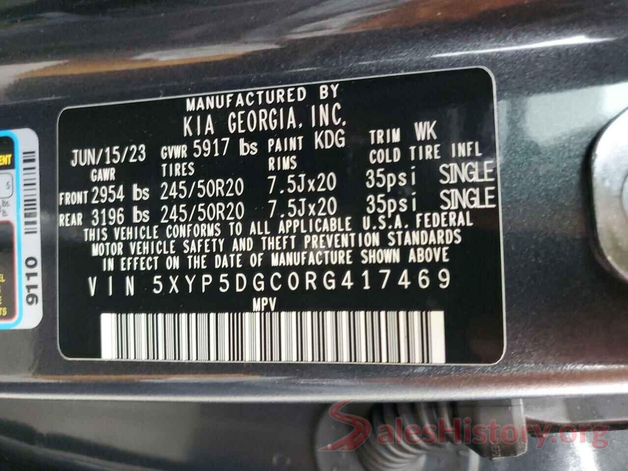 5XYP5DGC0RG417469 2024 KIA TELLURIDE