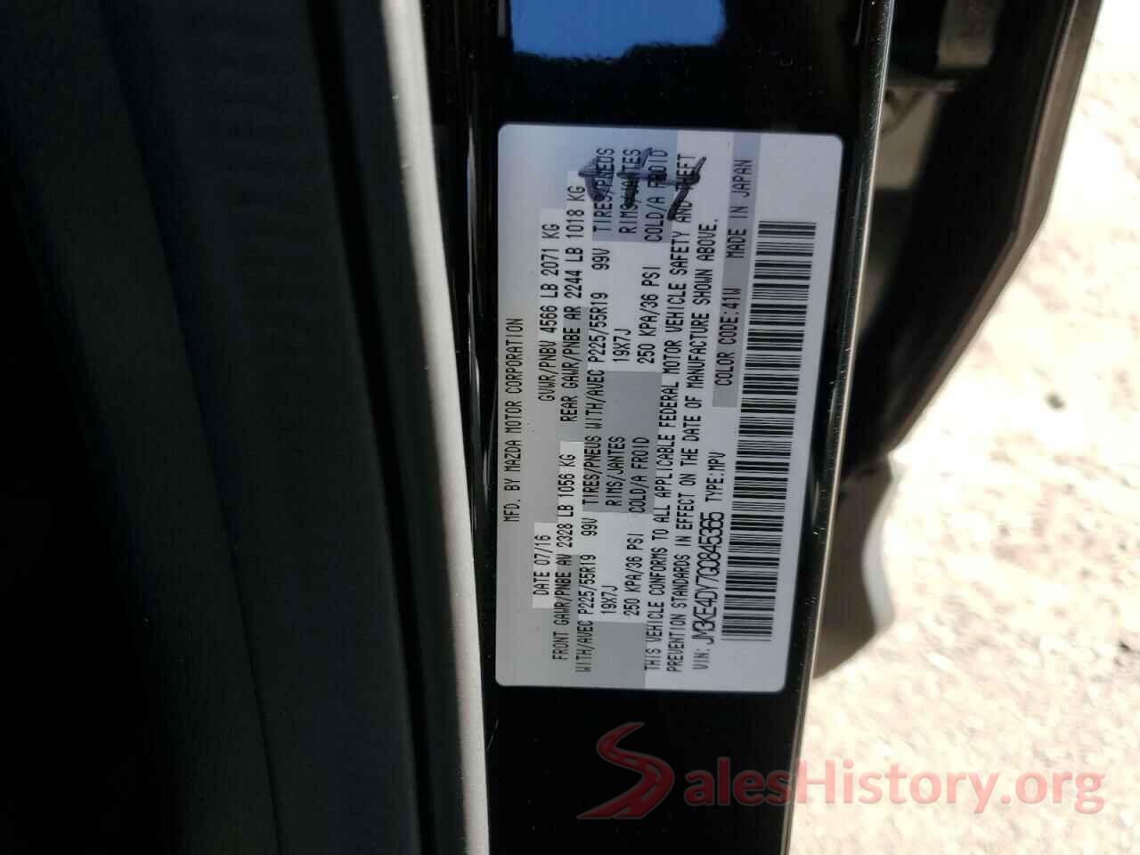 JM3KE4DY7G0845365 2016 MAZDA CX-5