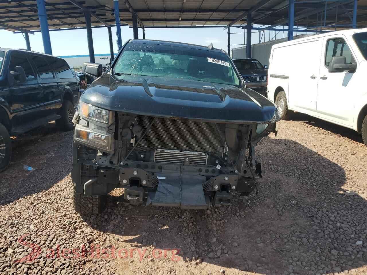 2022 CHEVROLET SILVERADO VIN 3GCPYBEKXNG184329, rear view