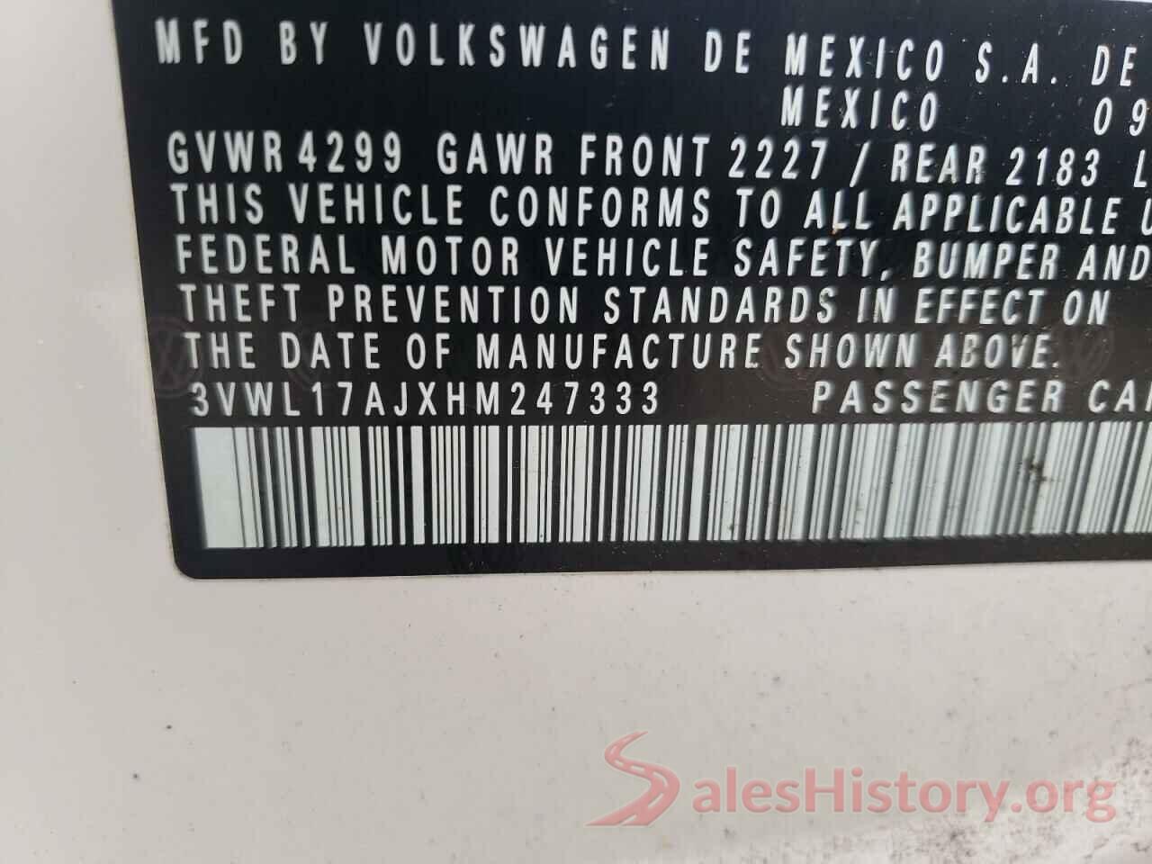 3VWL17AJXHM247333 2017 VOLKSWAGEN JETTA