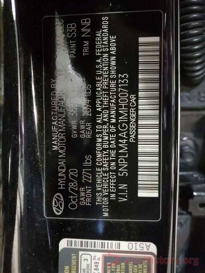 5NPLM4AG1MH007133 2021 HYUNDAI ELANTRA