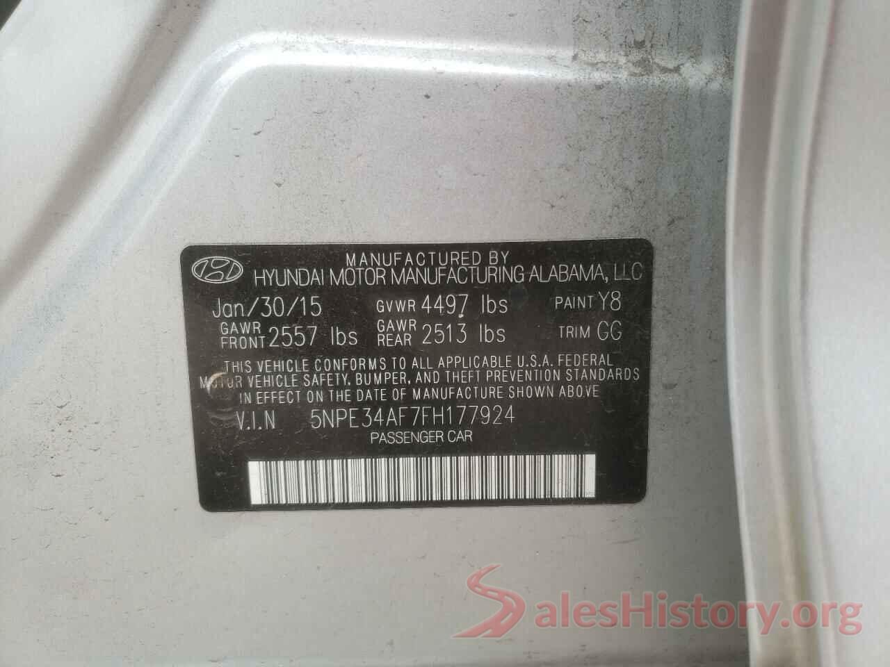 5NPE34AF7FH177924 2015 HYUNDAI SONATA