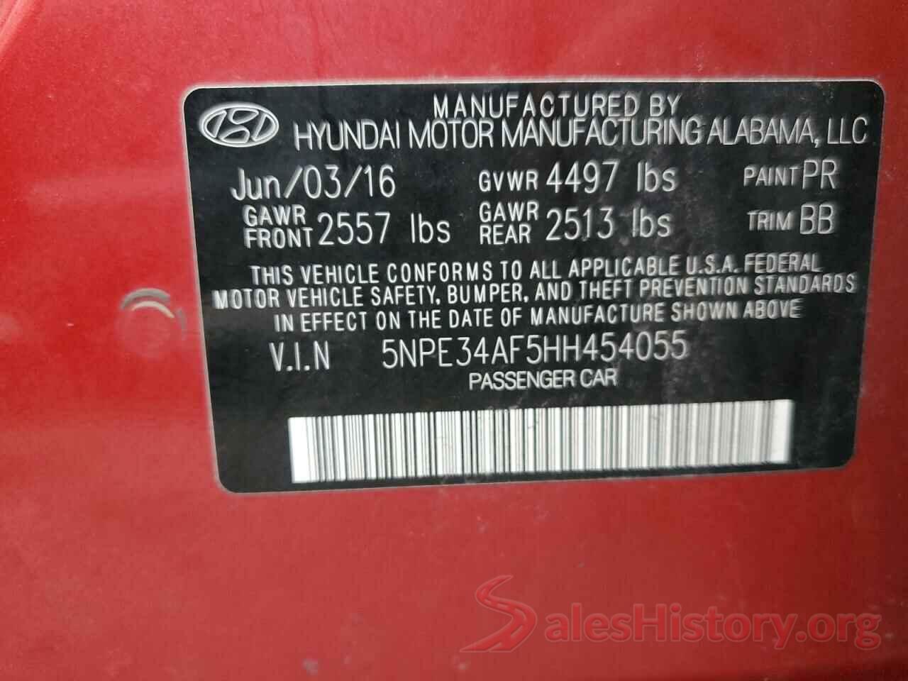 5NPE34AF5HH454055 2017 HYUNDAI SONATA