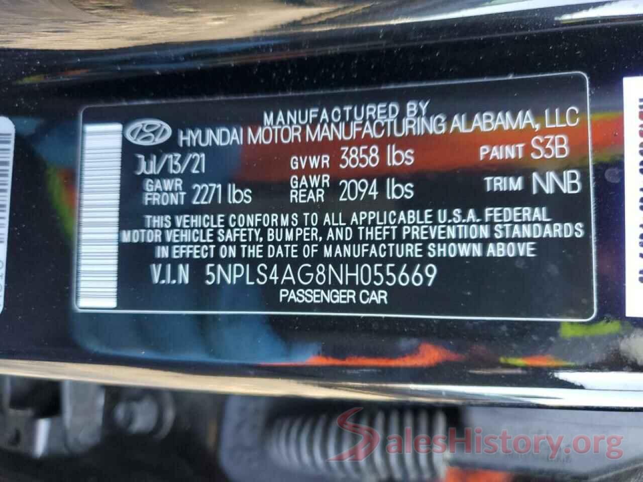 5NPLS4AG8NH055669 2022 HYUNDAI ELANTRA