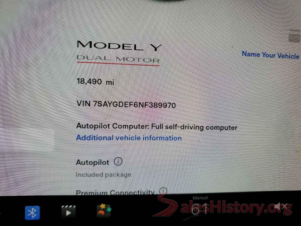 7SAYGDEF6NF389970 2022 TESLA MODEL Y