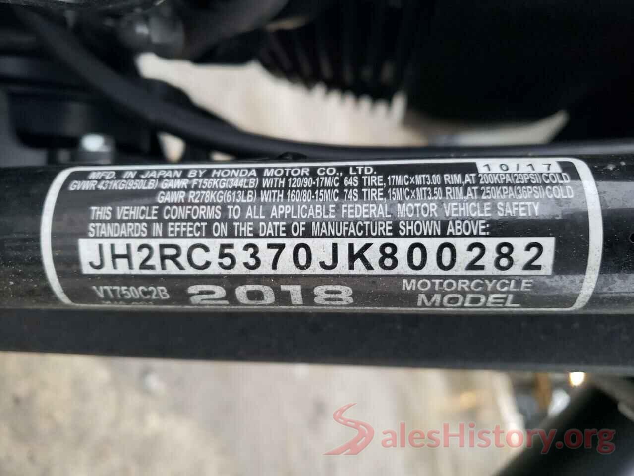 JH2RC5370JK800282 2018 HONDA VT CYCLE