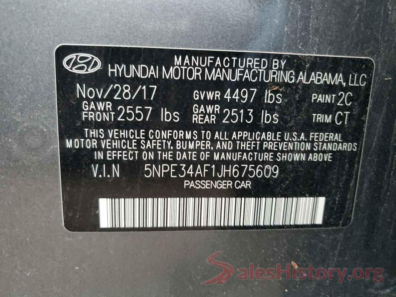 5NPE34AF1JH675609 2018 HYUNDAI SONATA