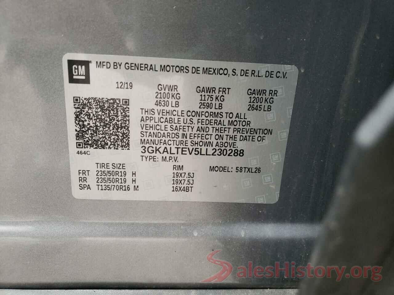 3GKALTEV5LL230288 2020 GMC TERRAIN