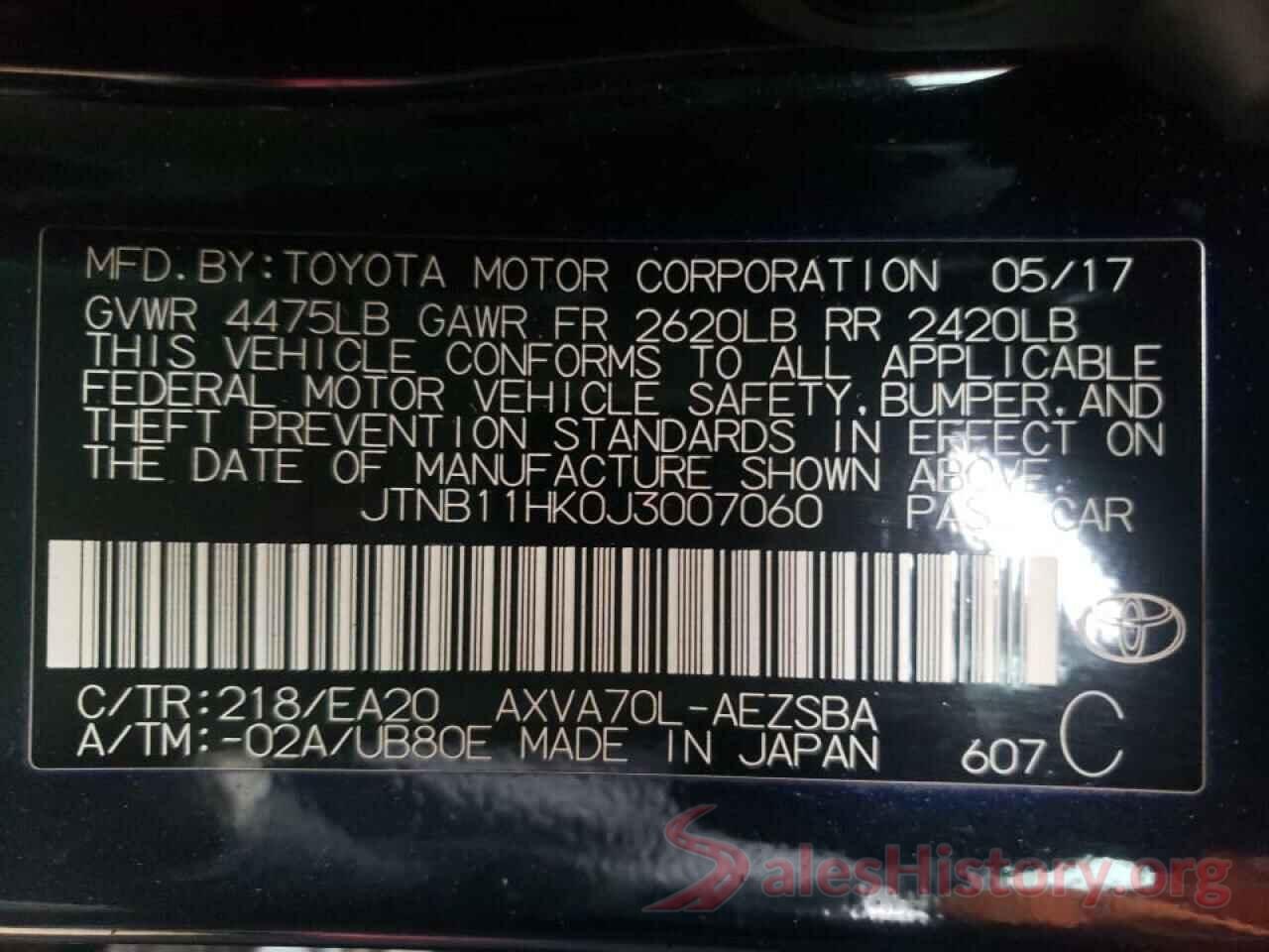 JTNB11HK0J3007060 2018 TOYOTA CAMRY