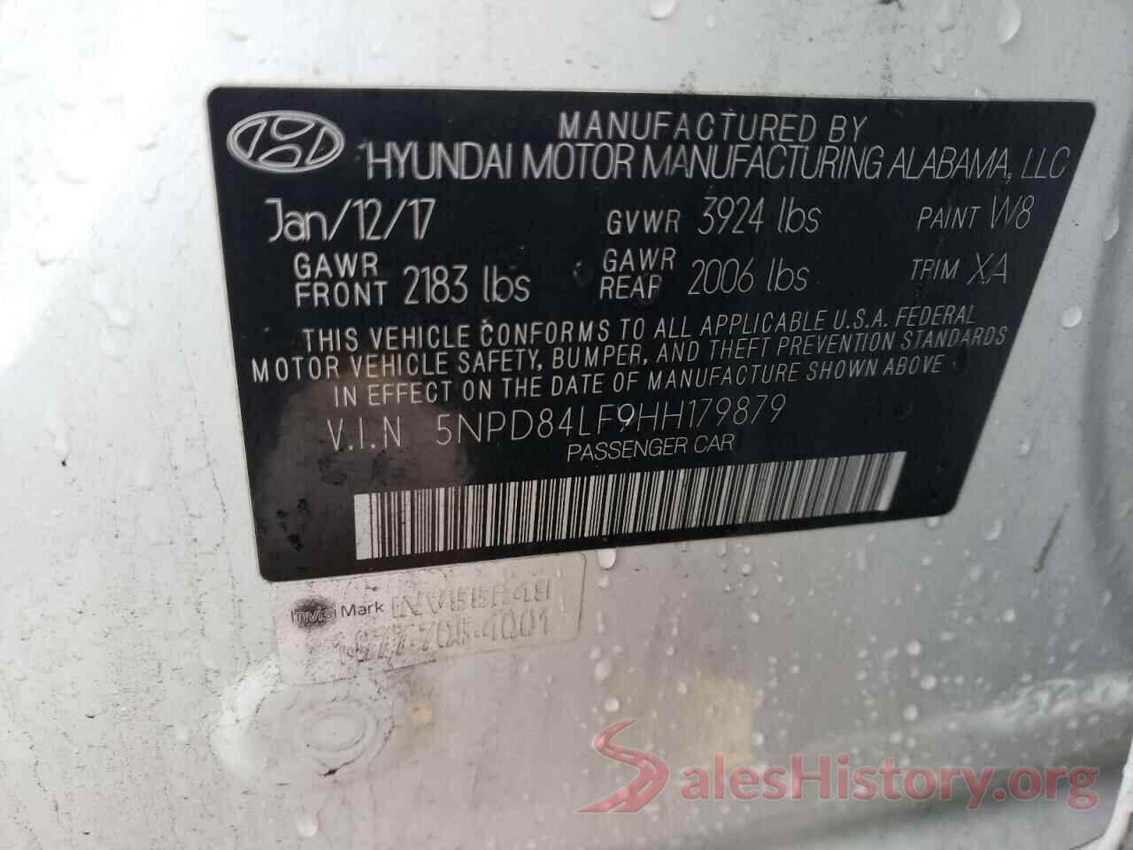 5NPD84LF9HH179879 2017 HYUNDAI ELANTRA