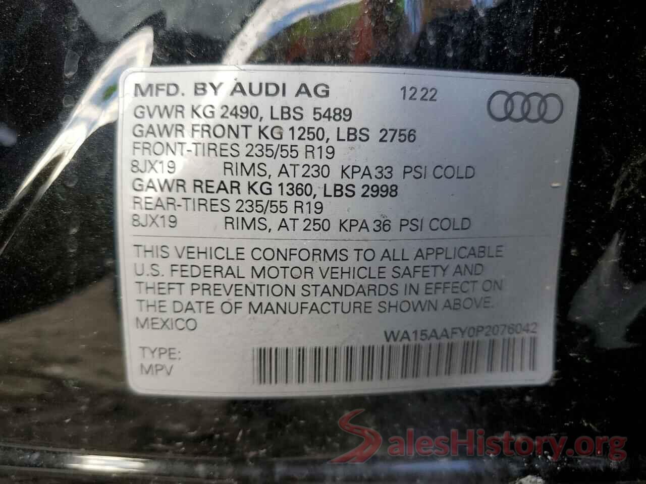 WA15AAFY0P2076042 2023 AUDI Q5