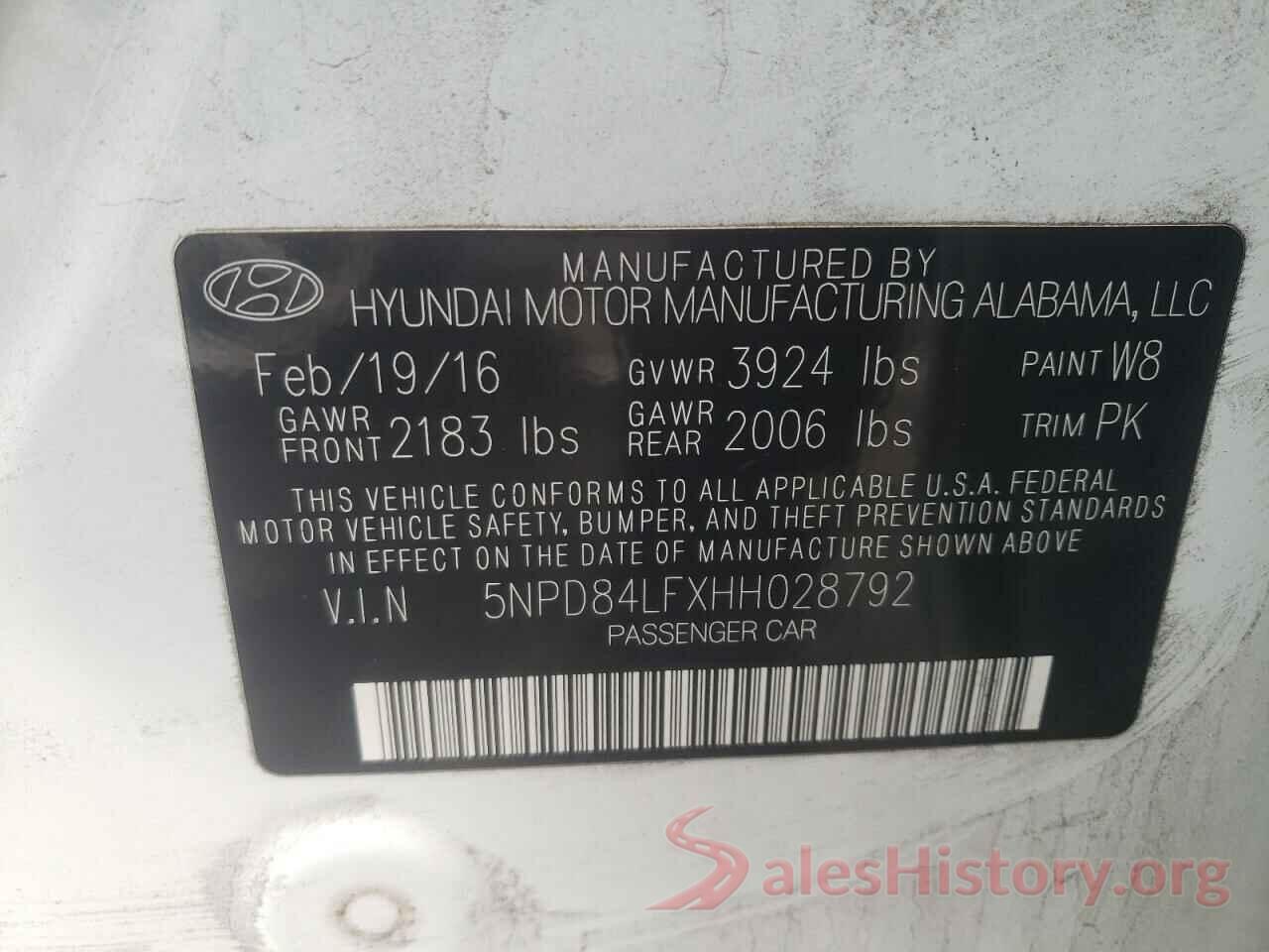 5NPD84LFXHH028792 2017 HYUNDAI ELANTRA