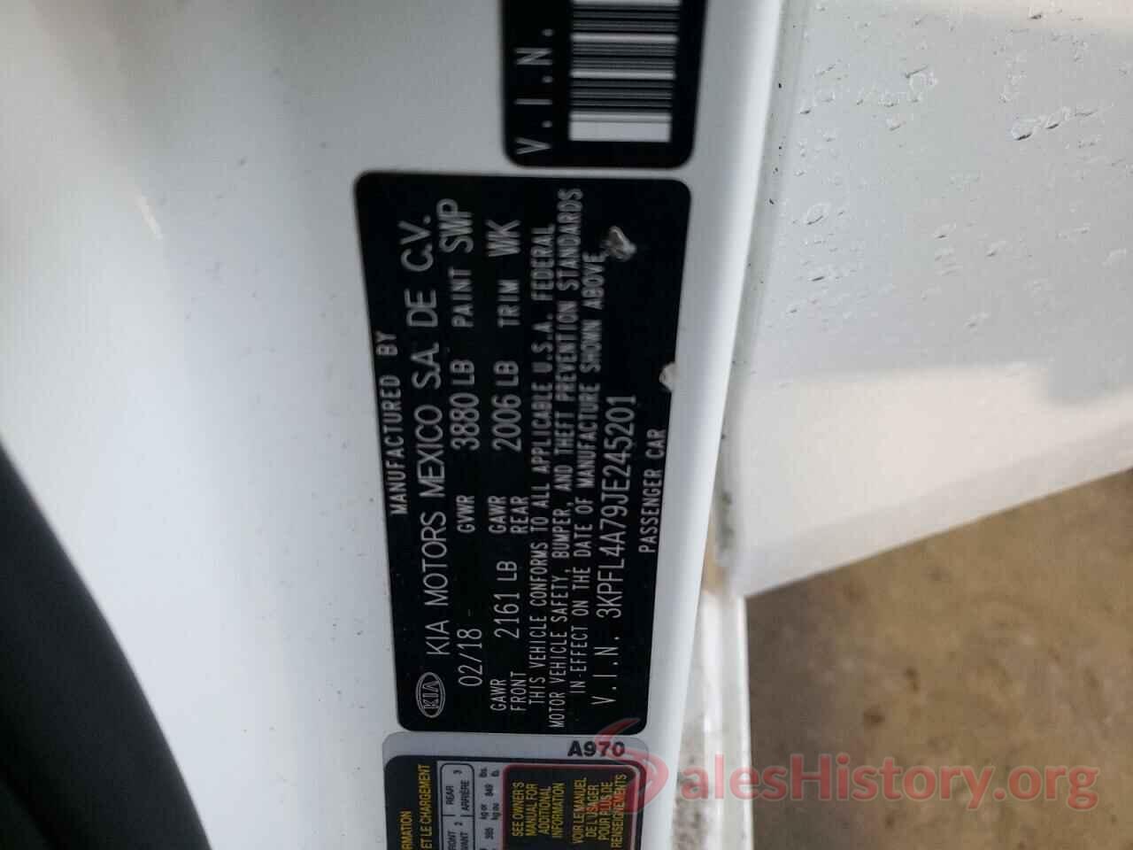 3KPFL4A79JE245201 2018 KIA FORTE