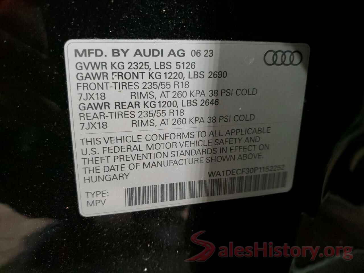 WA1DECF30P1152252 2023 AUDI Q3