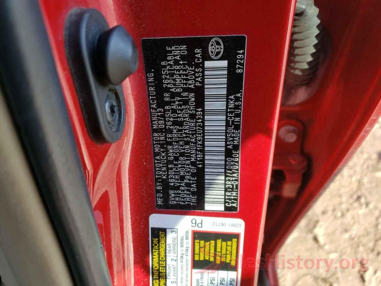 4T1BF1FK9EU734394 2014 TOYOTA CAMRY