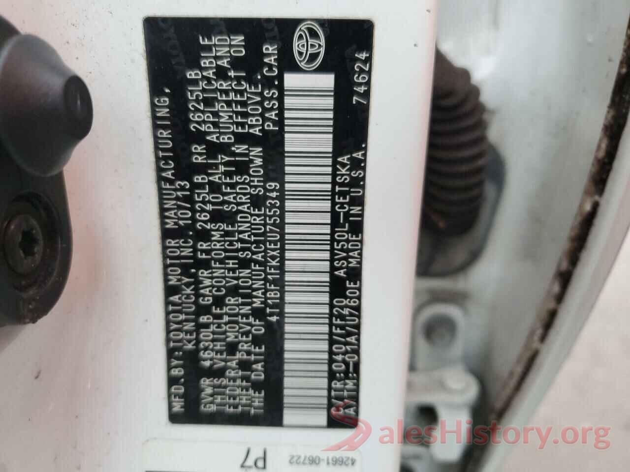 4T1BF1FKXEU755349 2014 TOYOTA CAMRY