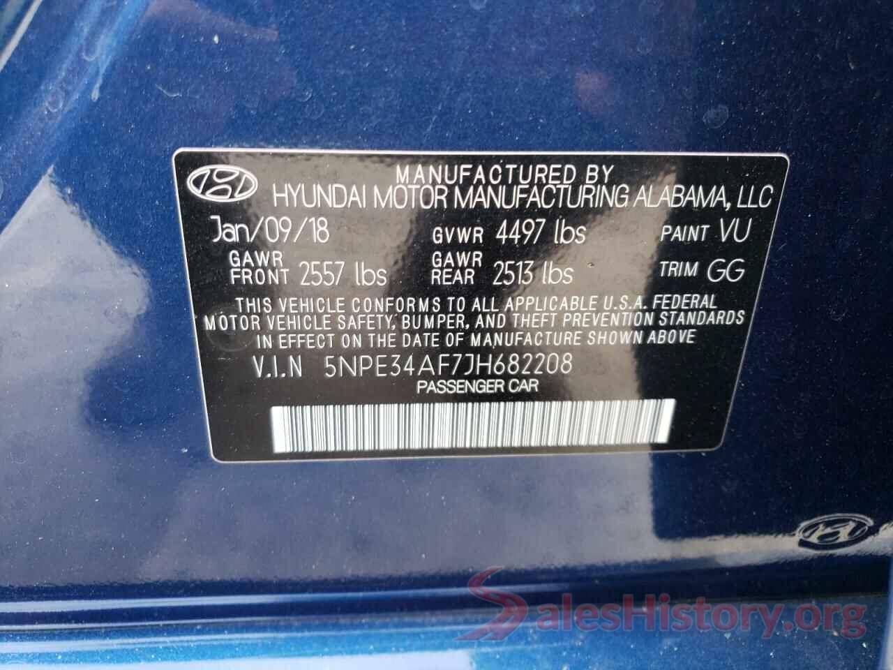 5NPE34AF7JH682208 2018 HYUNDAI SONATA