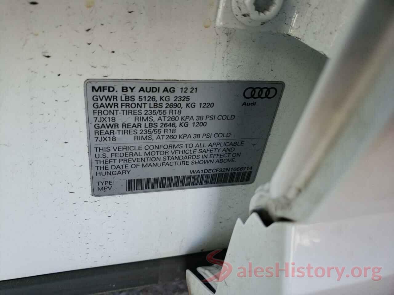 WA1DECF32N1066714 2022 AUDI Q3