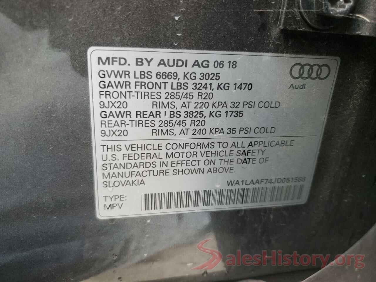 WA1LAAF74JD051588 2018 AUDI Q7