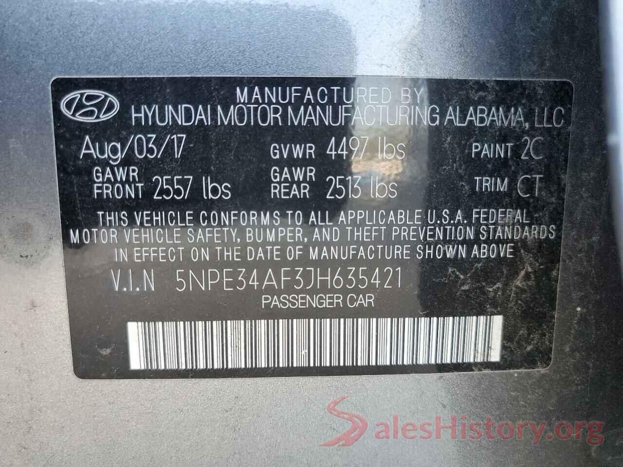 5NPE34AF3JH635421 2018 HYUNDAI SONATA