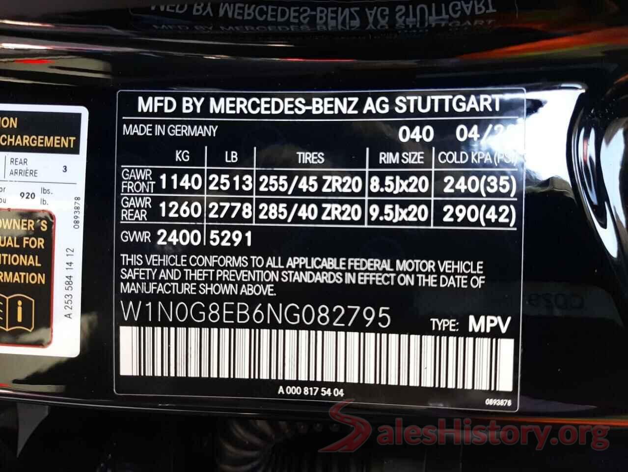 W1N0G8EB6NG082795 2022 MERCEDES-BENZ GLC-CLASS