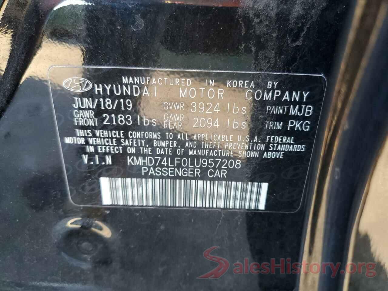 KMHD74LF0LU957208 2020 HYUNDAI ELANTRA