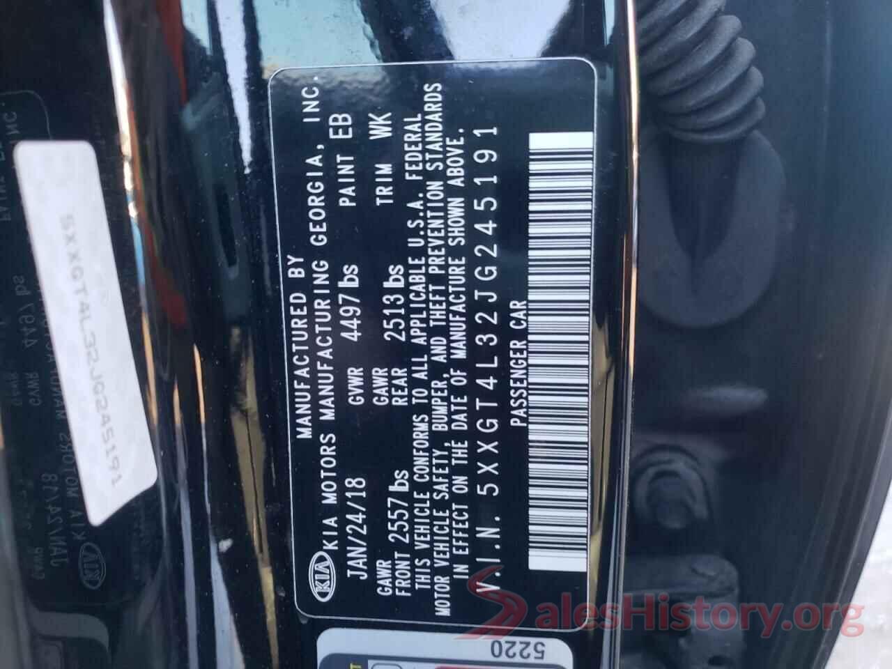 5XXGT4L32JG245191 2018 KIA OPTIMA