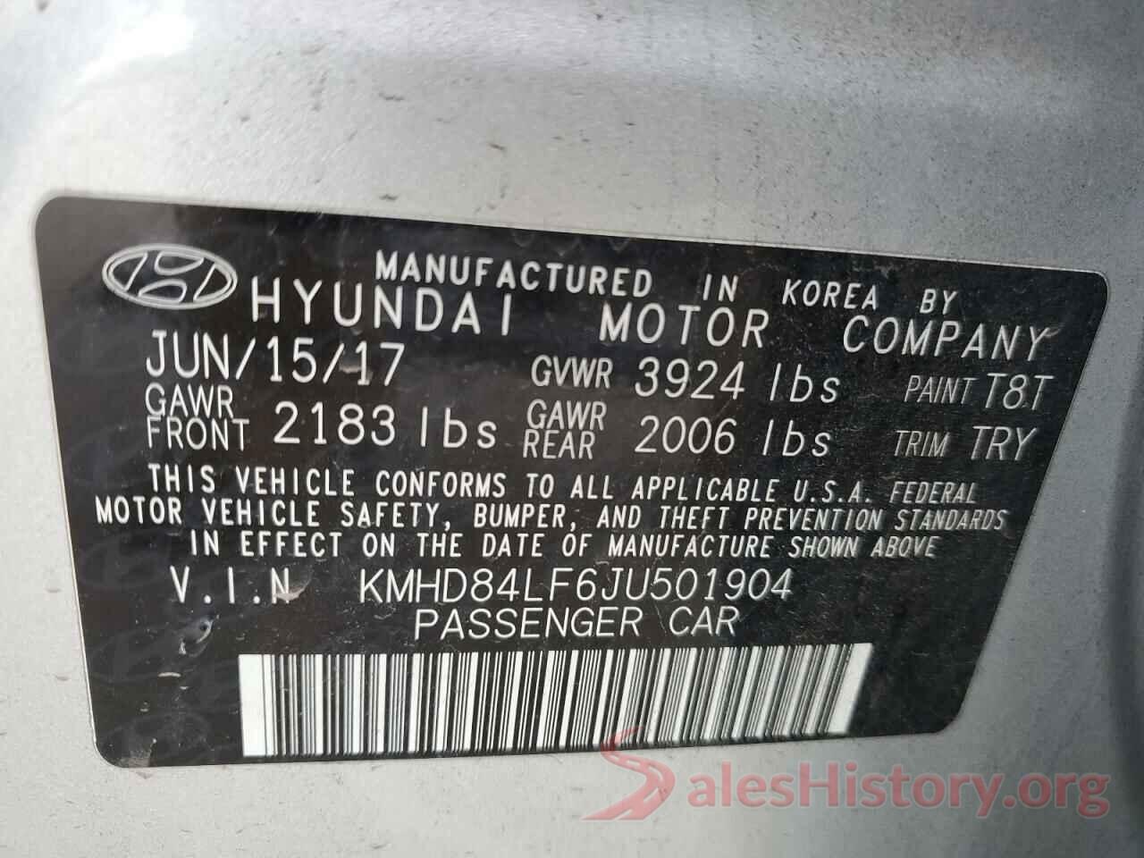 KMHD84LF6JU501904 2018 HYUNDAI ELANTRA