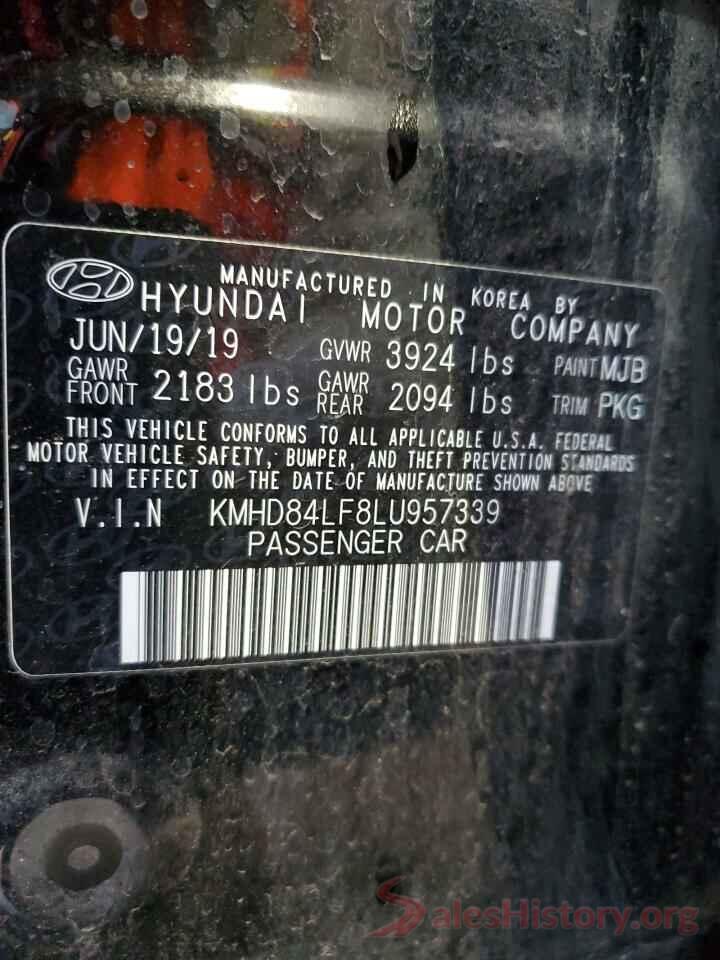 KMHD84LF8LU957339 2020 HYUNDAI ELANTRA