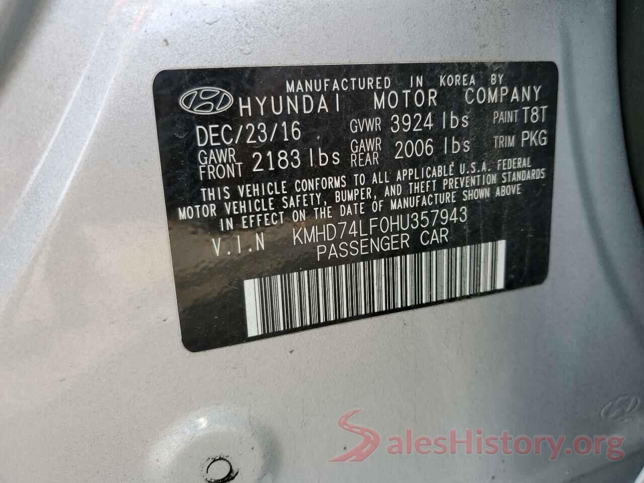 KMHD74LF0HU357943 2017 HYUNDAI ELANTRA