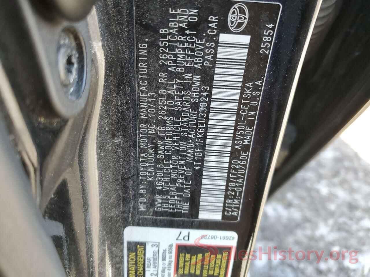 4T1BF1FK6EU330243 2014 TOYOTA CAMRY