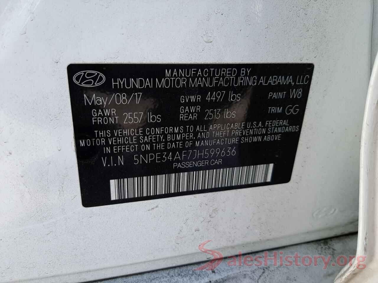 5NPE34AF7JH599636 2018 HYUNDAI SONATA