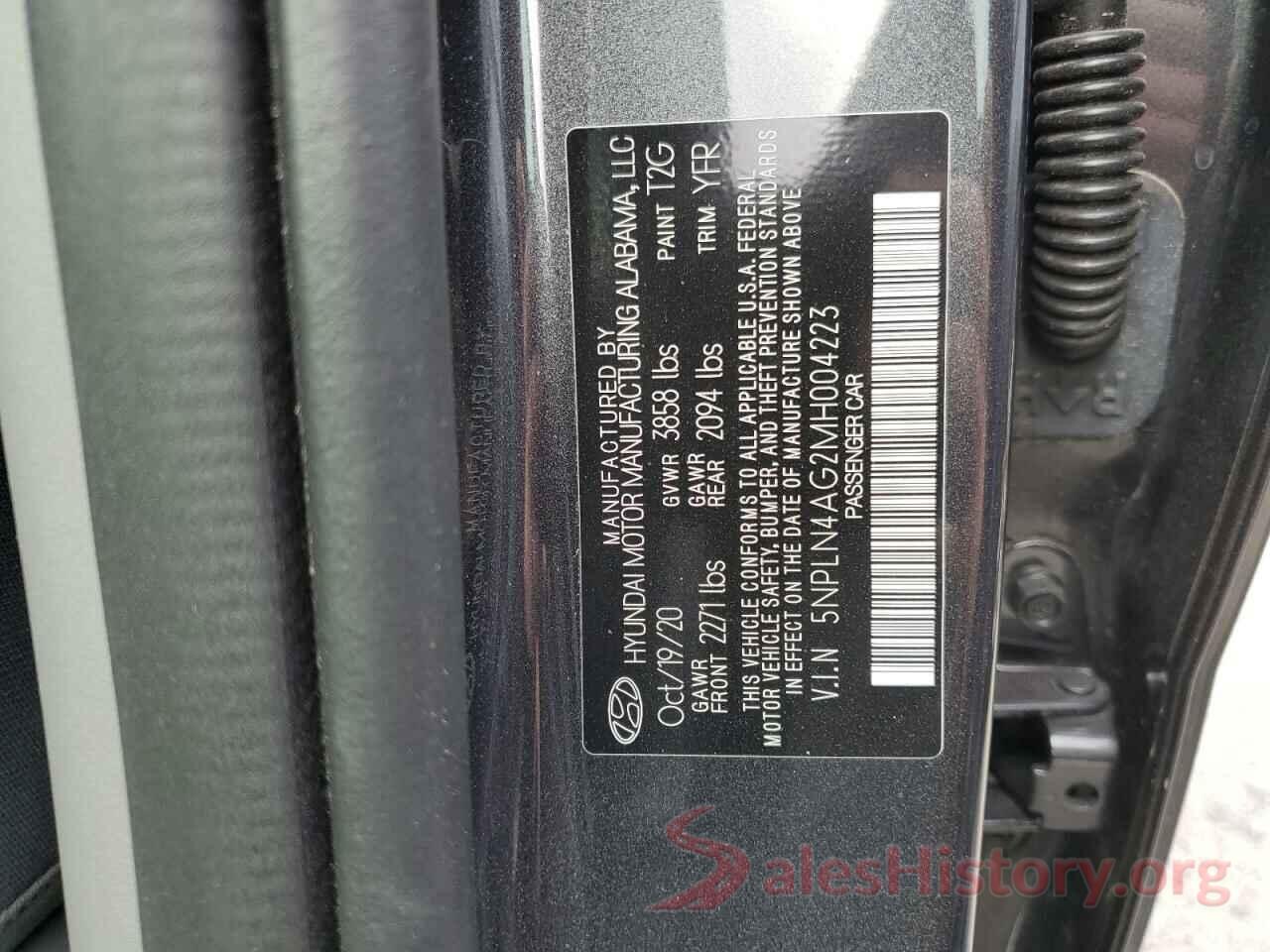 5NPLN4AG2MH004223 2021 HYUNDAI ELANTRA