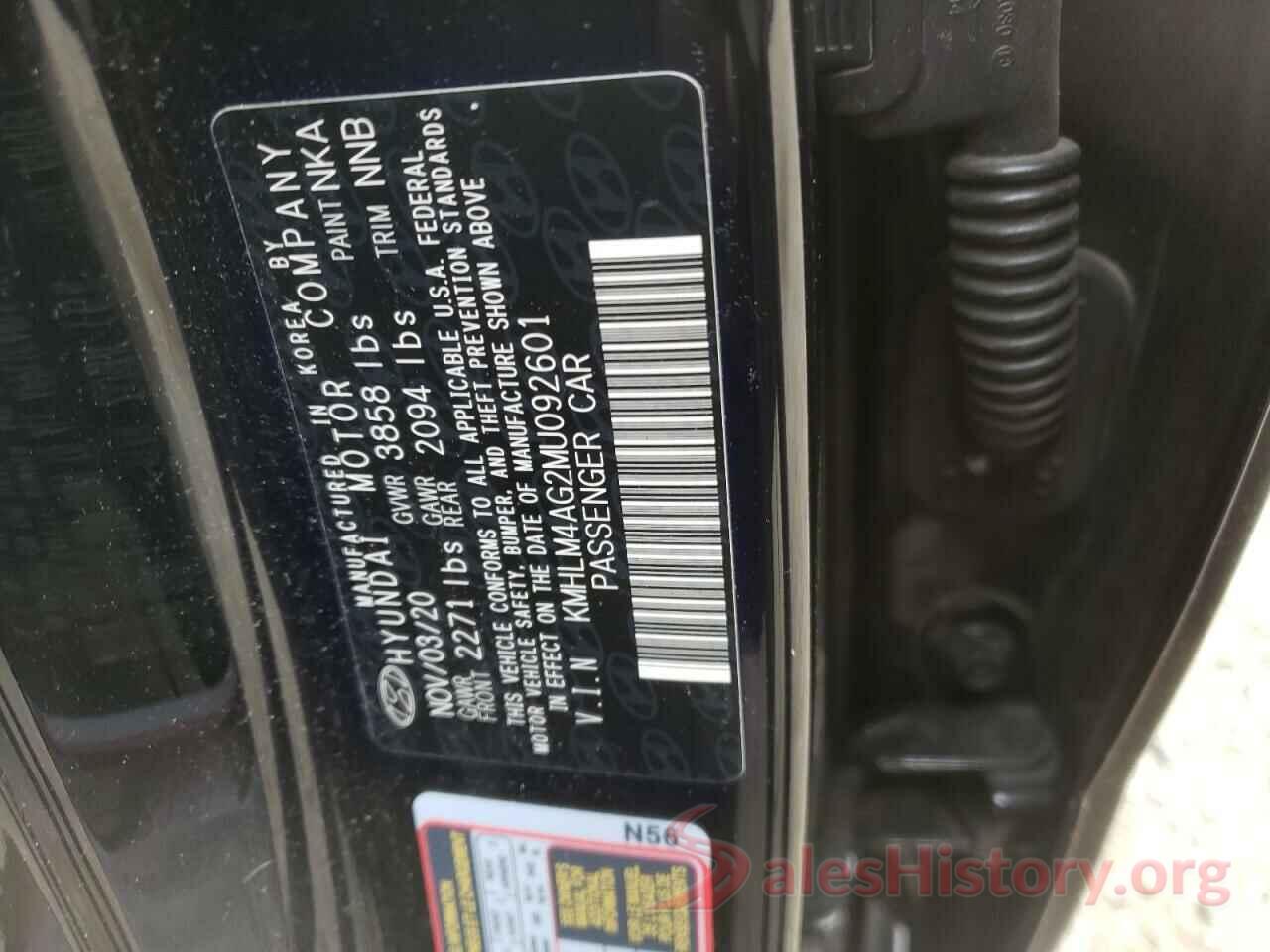 KMHLM4AG2MU092601 2021 HYUNDAI ELANTRA