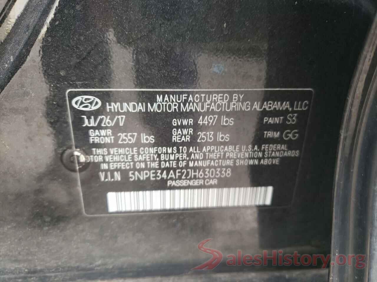 5NPE34AF2JH630338 2018 HYUNDAI SONATA