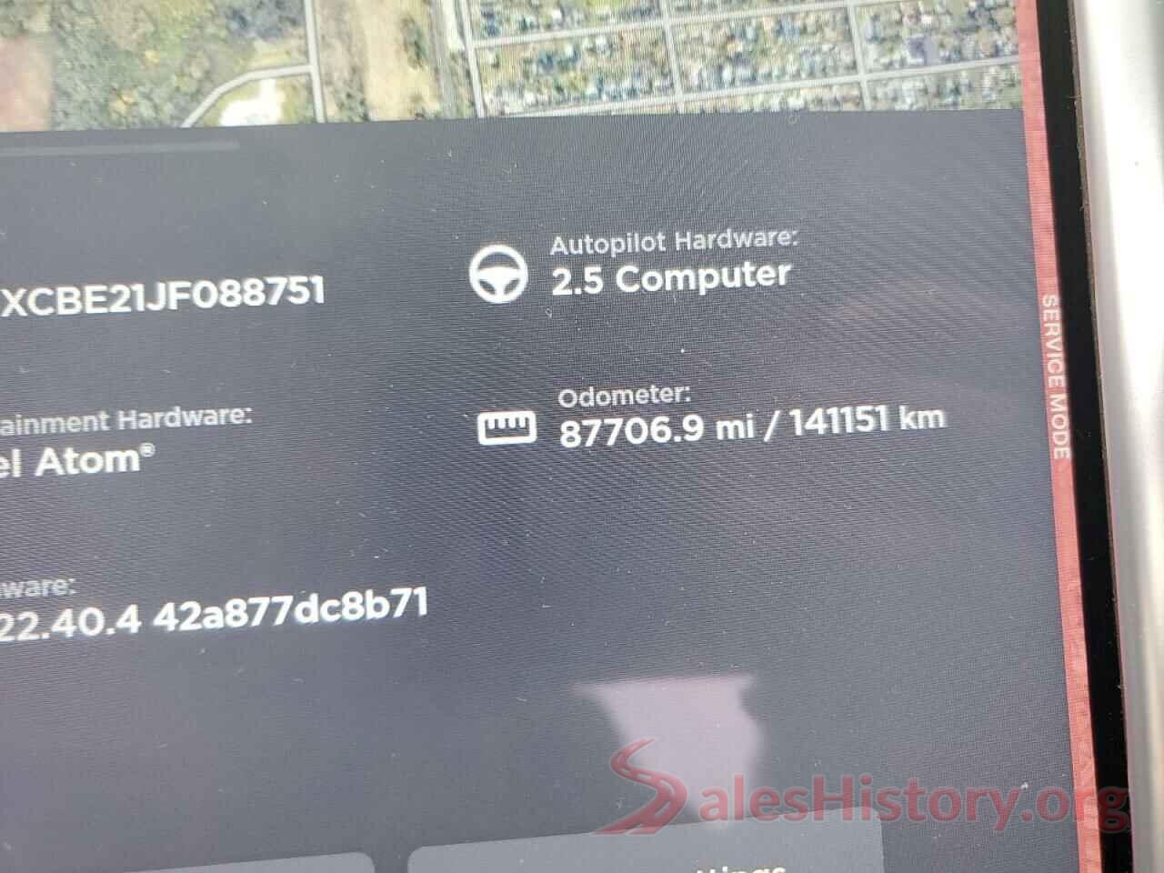 5YJXCBE21JF088751 2018 TESLA MODEL X