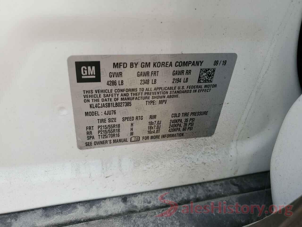 KL4CJASB1LB027385 2020 BUICK ENCORE