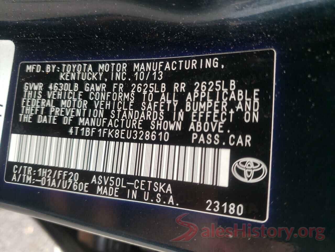 4T1BF1FK8EU328610 2014 TOYOTA CAMRY