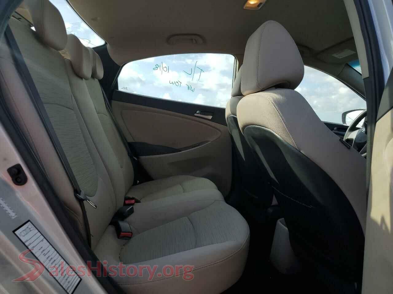 2017 HYUNDAI ACCENT VIN KMHCT4AE3HU222103, odometer mileage