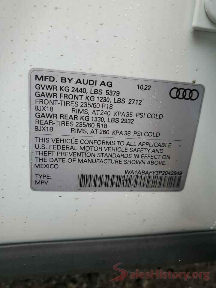 WA1ABAFY3P2042849 2023 AUDI Q5