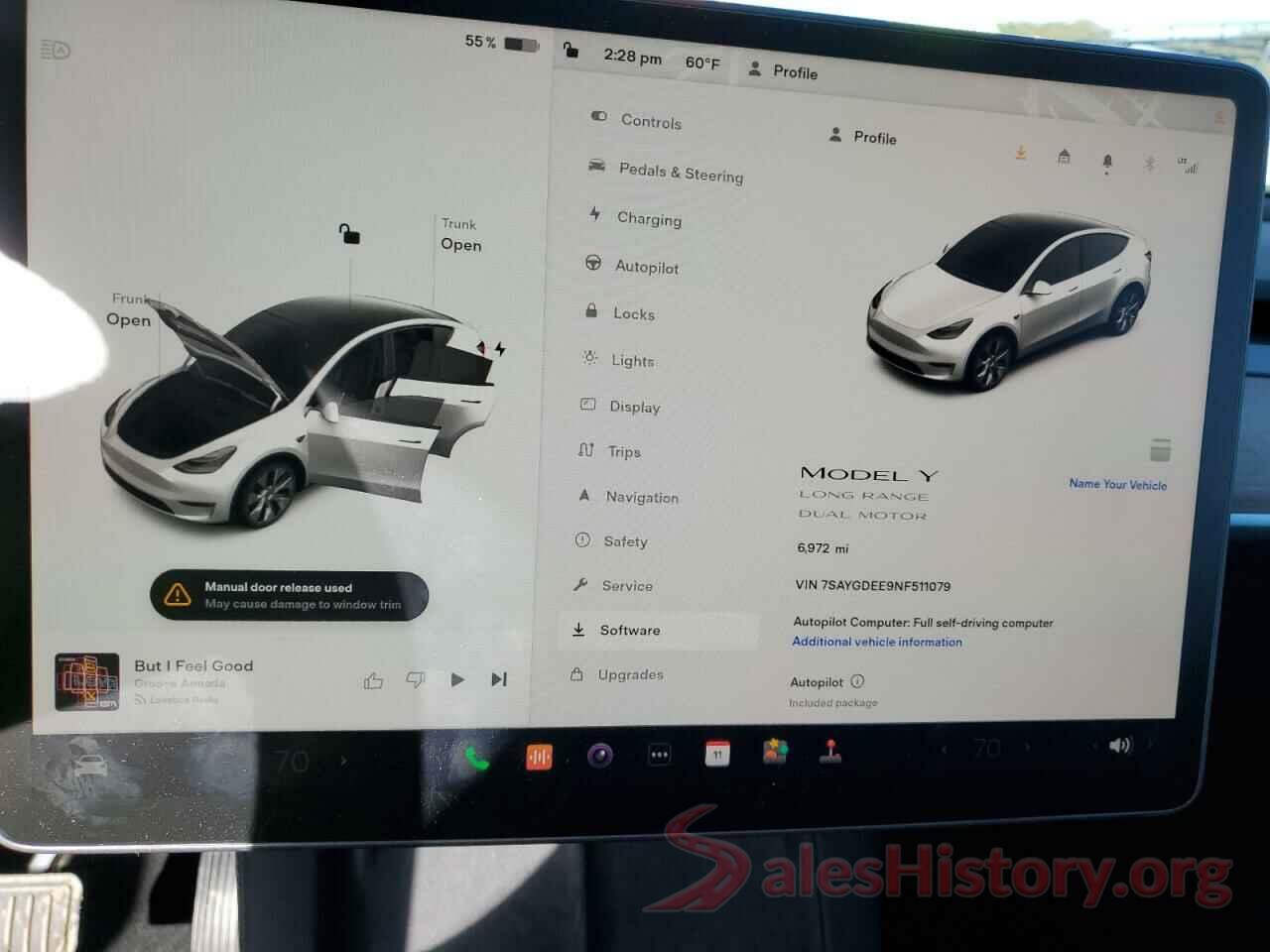 7SAYGDEE9NF511079 2022 TESLA MODEL Y